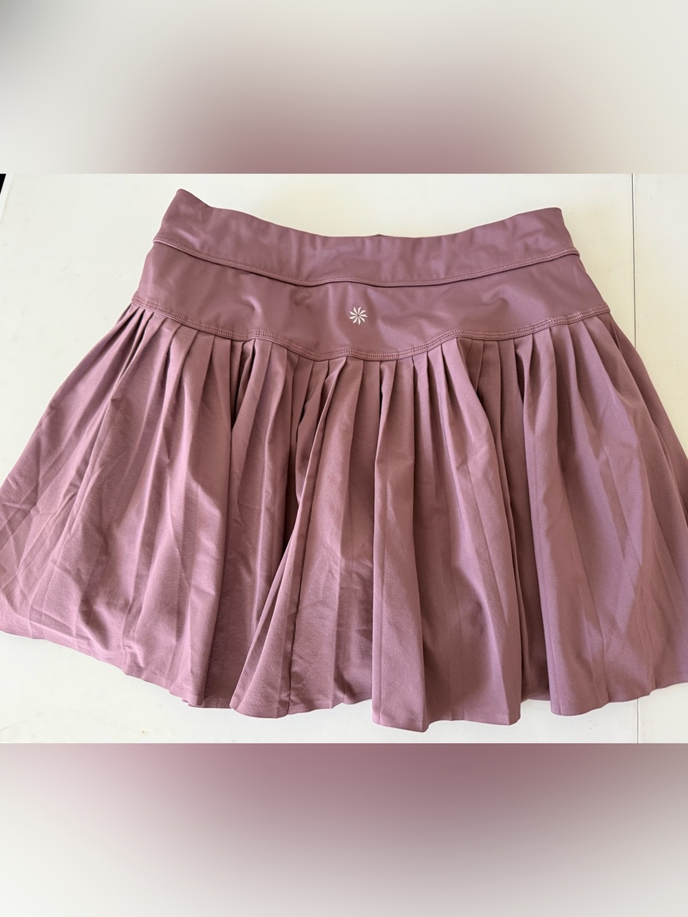 Athleta Pleated Skater Skort in Dusty Mauve